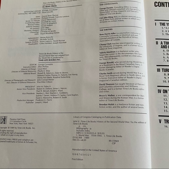 𝅺time-life Books WWII History of the Second World War hardcover first print​​​​ - Picture 5 of 10